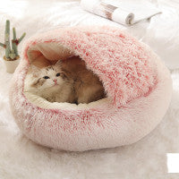 Cozy 2-in-1 Winter Pet Bed for Dogs & Cats - Warm & Plush Comfort