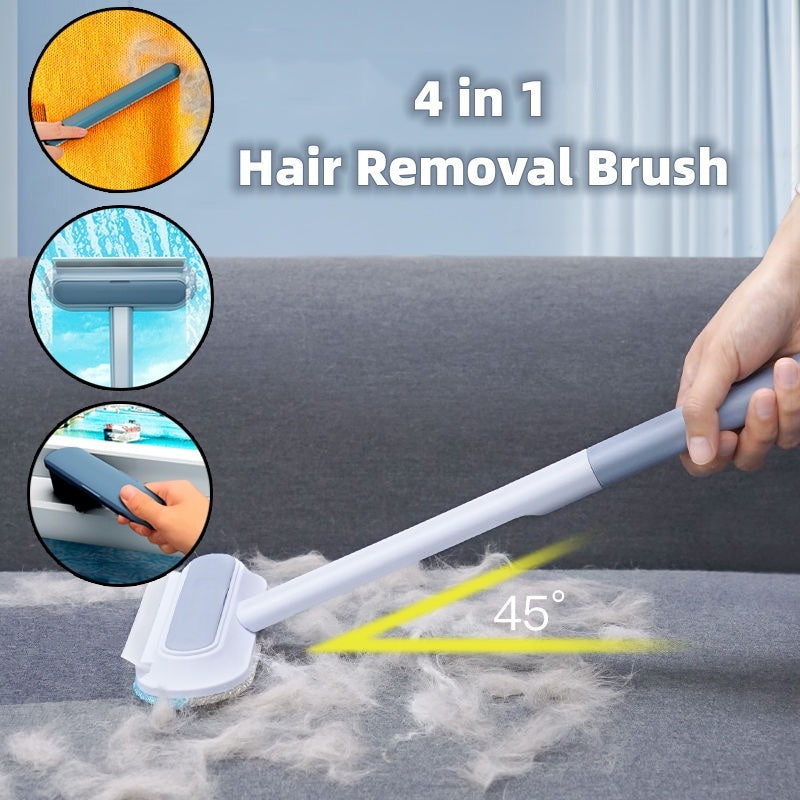 4-in-1 Multifunctional Pet Hair Removal Brush - Wet & Dry Cleaning for Home & Car